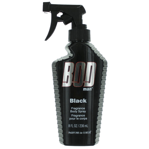 Bod Man Black by Parfums De Coeur, 8 oz Frgrance Body Spray for Men